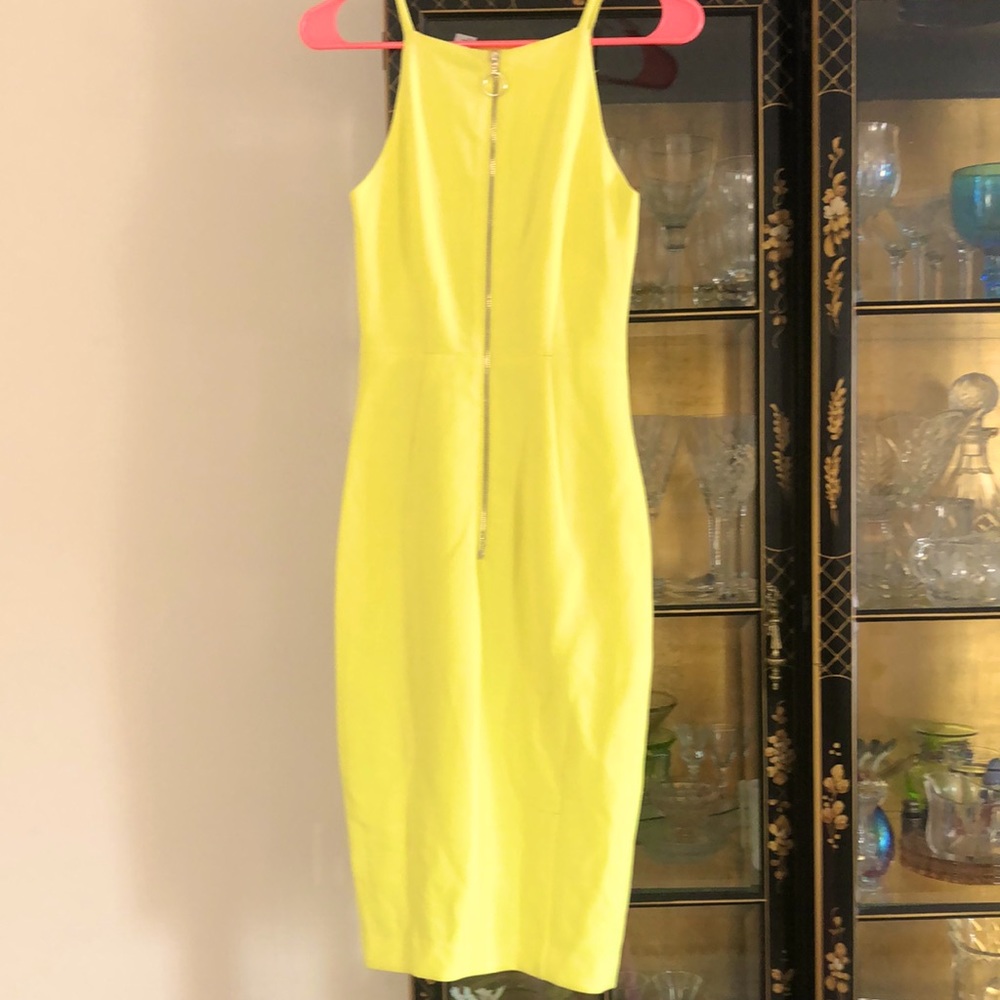Gorgeous lemon Yellow midi dress size 2